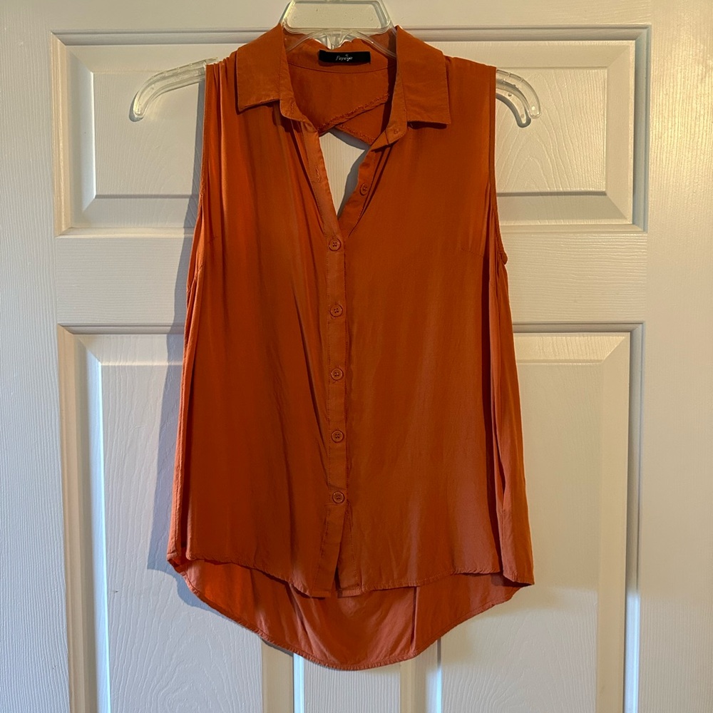 Orange Sleeveless Top by papaya